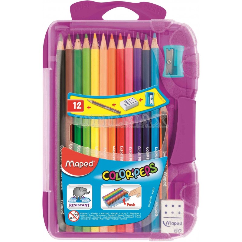 COLORES MAPED SMART BOX X12 COLOR FUCSIA UND