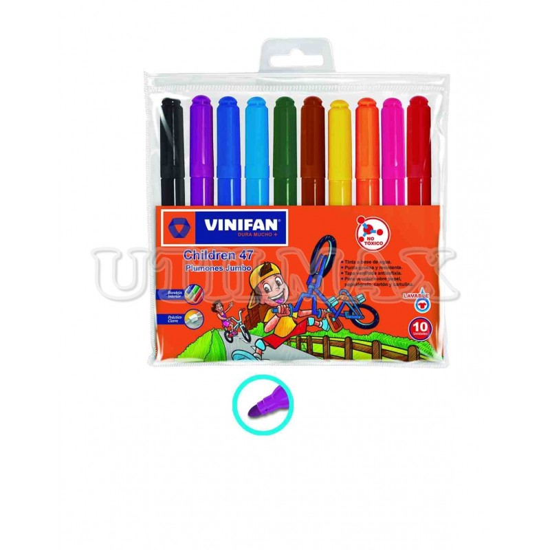 PLUMONES VINIFAN CHILDREN 47 X10 ESTUCHE ZIPPER UND