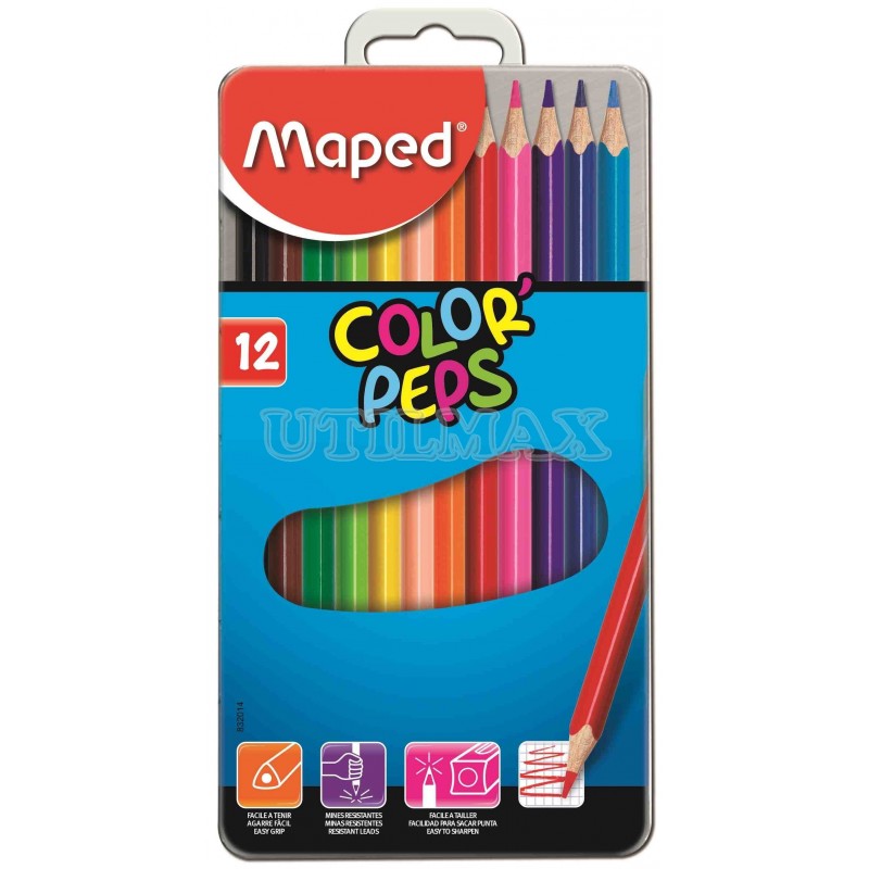 COLORES MAPED METAL BOX X12 UND