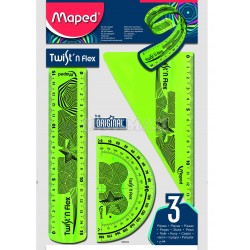 ESTUCHE GEOMETRICO MAPED TWISTN FLEX 3PZ 15CM UND