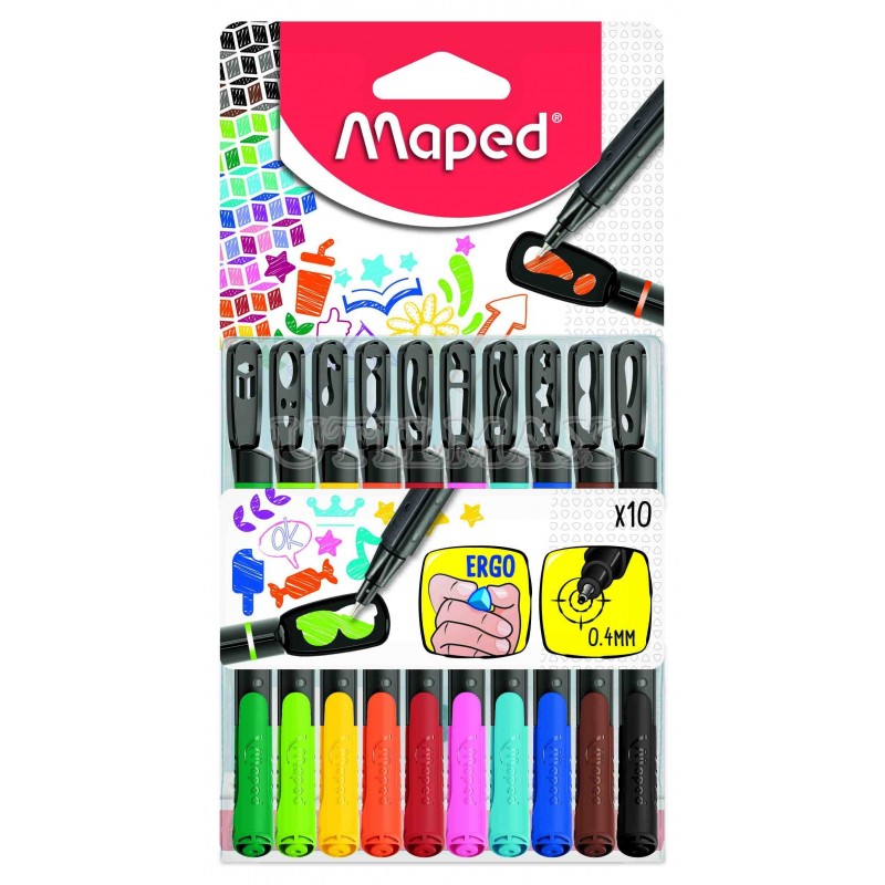 FINEPEN MAPED GRAPHPEPS GRAPHMANIA X10 UND