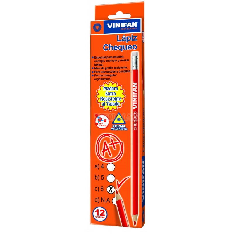 LAPIZ CHEQUEO VINIFAN CB TRIANGULAR CJAX12