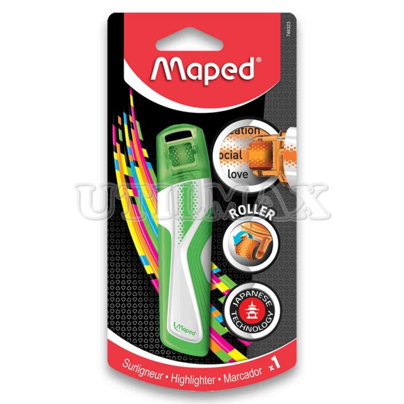 RESALTADOR MAPED ROLLER VERDE BLISTERX1 UND