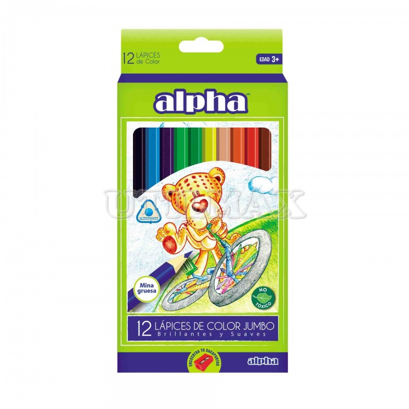 COLORES ALPHA JUMBO X12 UND