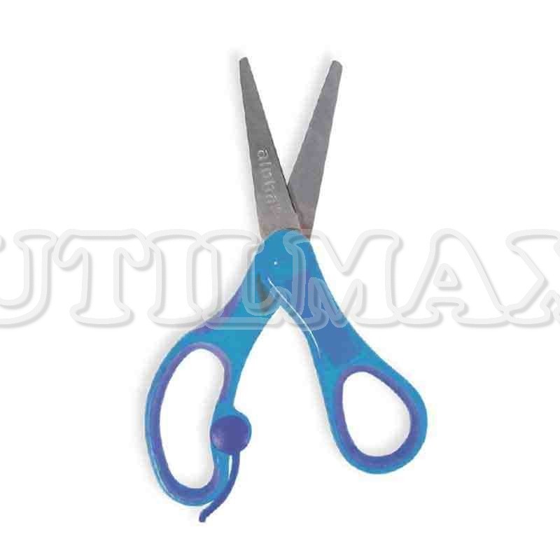 TIJERA ALPHA SMART SOFTGRIP 13CM 5" AZUL-CELESTE UND